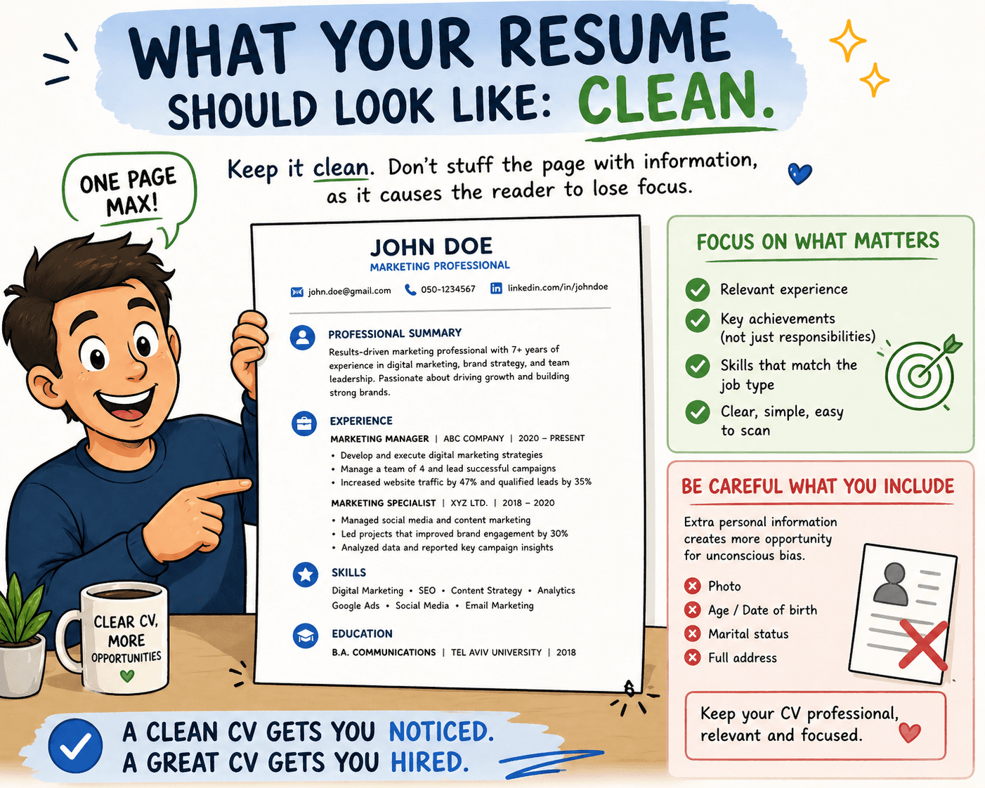 What Your Resume Should Look Like (Especially in Israel)