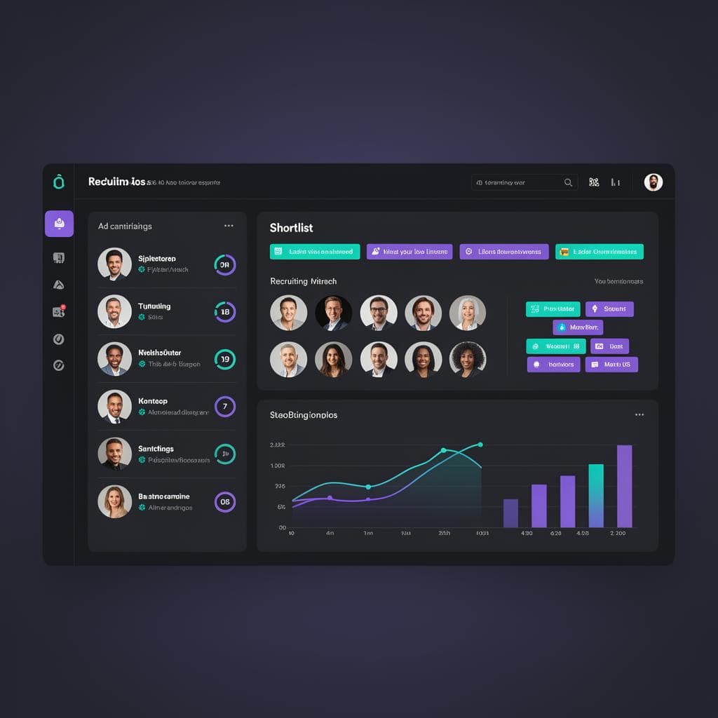 Cruitie AI Dashboard showing candidate matching and shortlist management